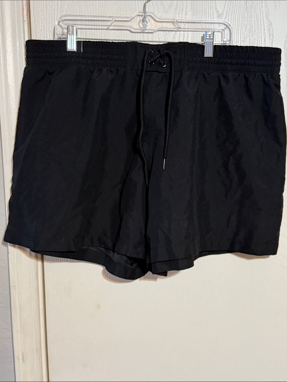 Kona Sol Black Swim Coverup Shorts with Drawstring Waist